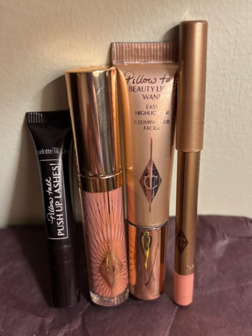 Charlotte Tilbury-Travel Sized-Lip, Cheek & Eye Make Up-4 Piece Pillow Talk Set